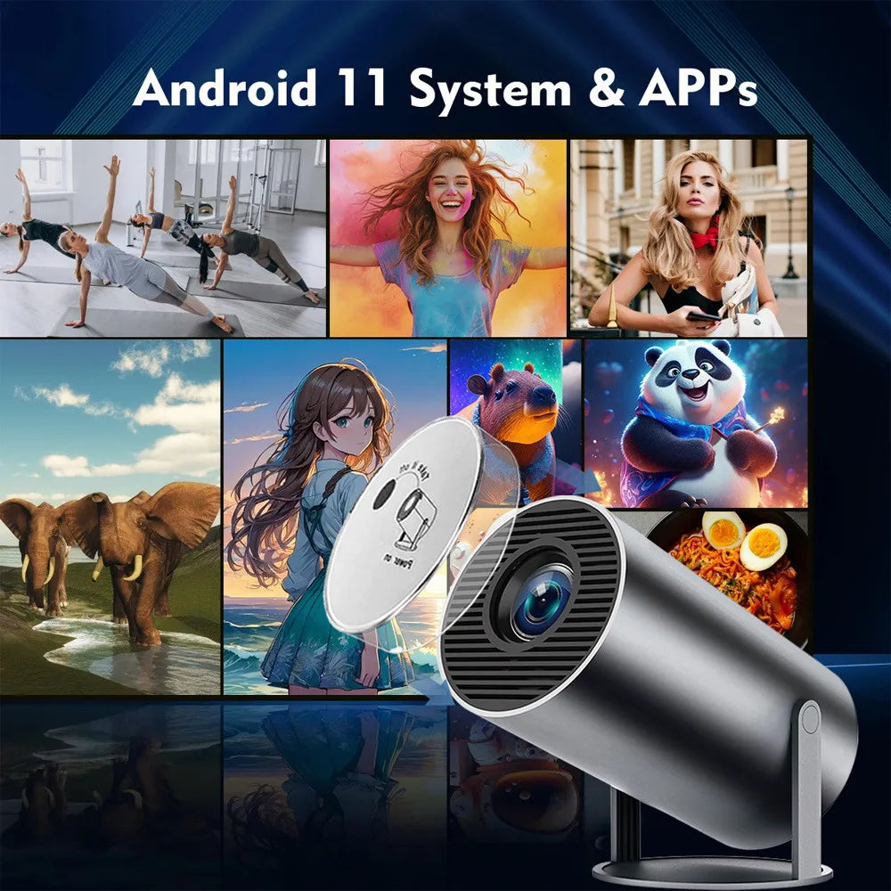 DITONG HY300 Plus HD Projector portatil 4K 1280x720P Android LED Video Home Theater Cinema Phone mini Proyector Movie HY300 pro