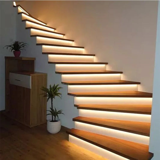 5V Smart Wall Lamp 1M 2M 3M Motion Sensor Stair Wall Light Infrared Human Body Detector Control ON/Off Cupboard Kitchen Lighting
